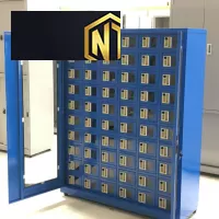Tủ đựng điện thoại 60 ngăn,khóa mật mã cánh kính 2 lớp